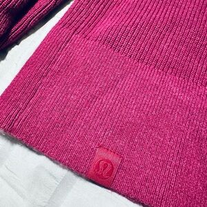 Lululemon Athletica Pink Knit Sweater with Ribbed Texture